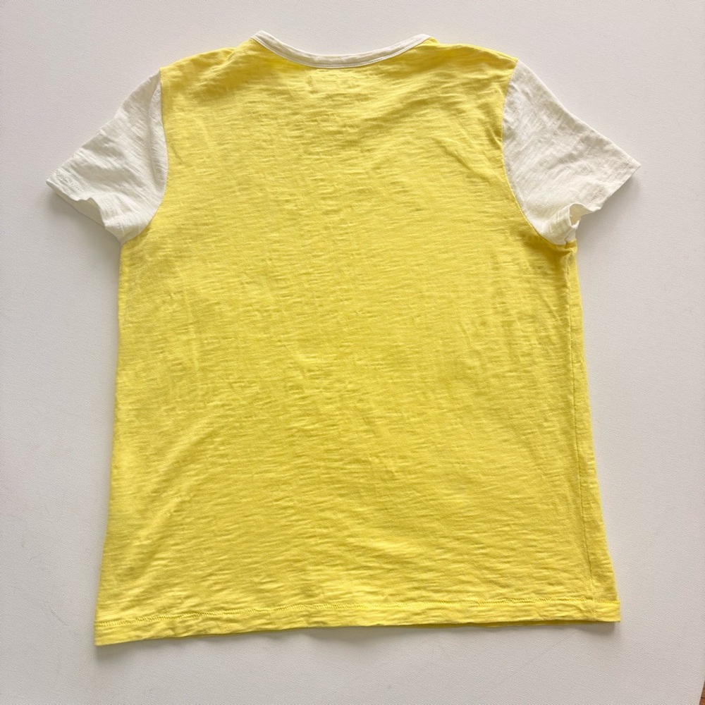 Madewell Yellow & White Graphic Pool vs. Beach T-Shirt size medium - Picture 6 of 8